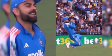 “Virat Kohli Sets New Fielding Record with 77th Catch Against Australia”