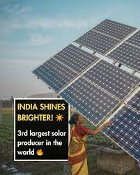 India Shines Bright: Nation Ranks 3rd Globally in Solar Power Generation