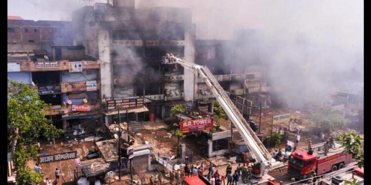 Major Fire Destroys Commercial Property in Kanpur