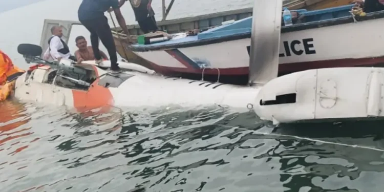 Pawan Hans Helicopter Crashes Into Sea Near Mayabunder, All Passengers Rescued