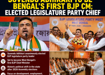 Suvendu Adhikari to Be Bengal’s First BJP CM; Elected Legislature Party Chief