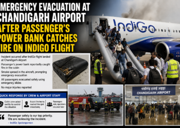 Emergency Evacuation at Chandigarh Airport After Passenger’s Power Bank Catches Fire on IndiGo Flight